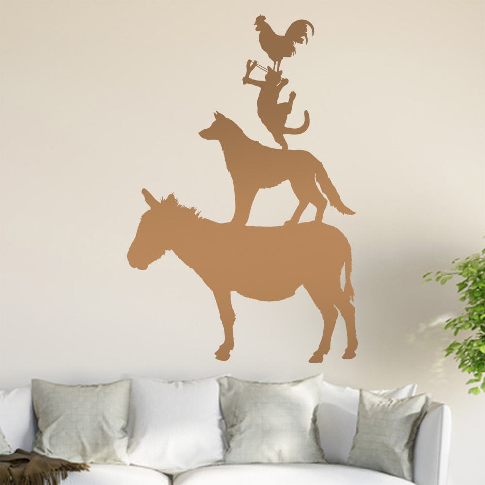 Bremer Stadtmusikanten Wandtattoo Wohnzimmer Wandaufkleber 0893 - Picture 163 of 204