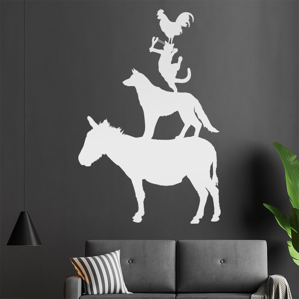 Bremer Stadtmusikanten Wandtattoo Wohnzimmer Wandaufkleber 0893 - Picture 145 of 204