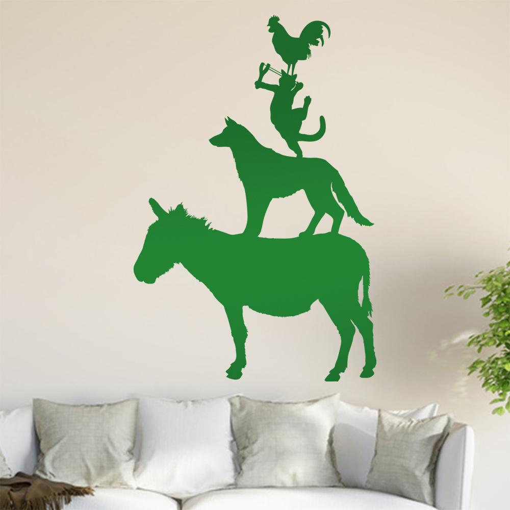 Bremer Stadtmusikanten Wandtattoo Wohnzimmer Wandaufkleber 0893 - Picture 115 of 204