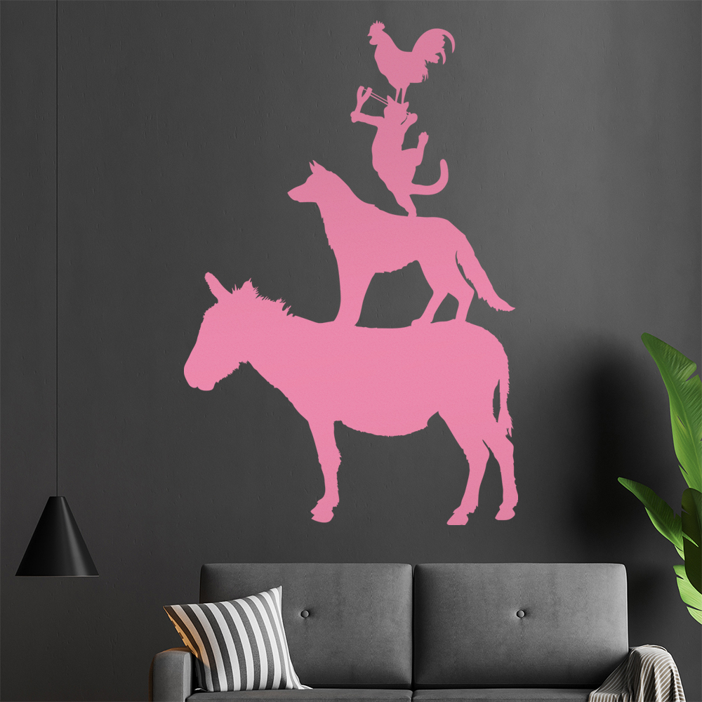 Bremer Stadtmusikanten Wandtattoo Wohnzimmer Wandaufkleber 0893 - Picture 67 of 204