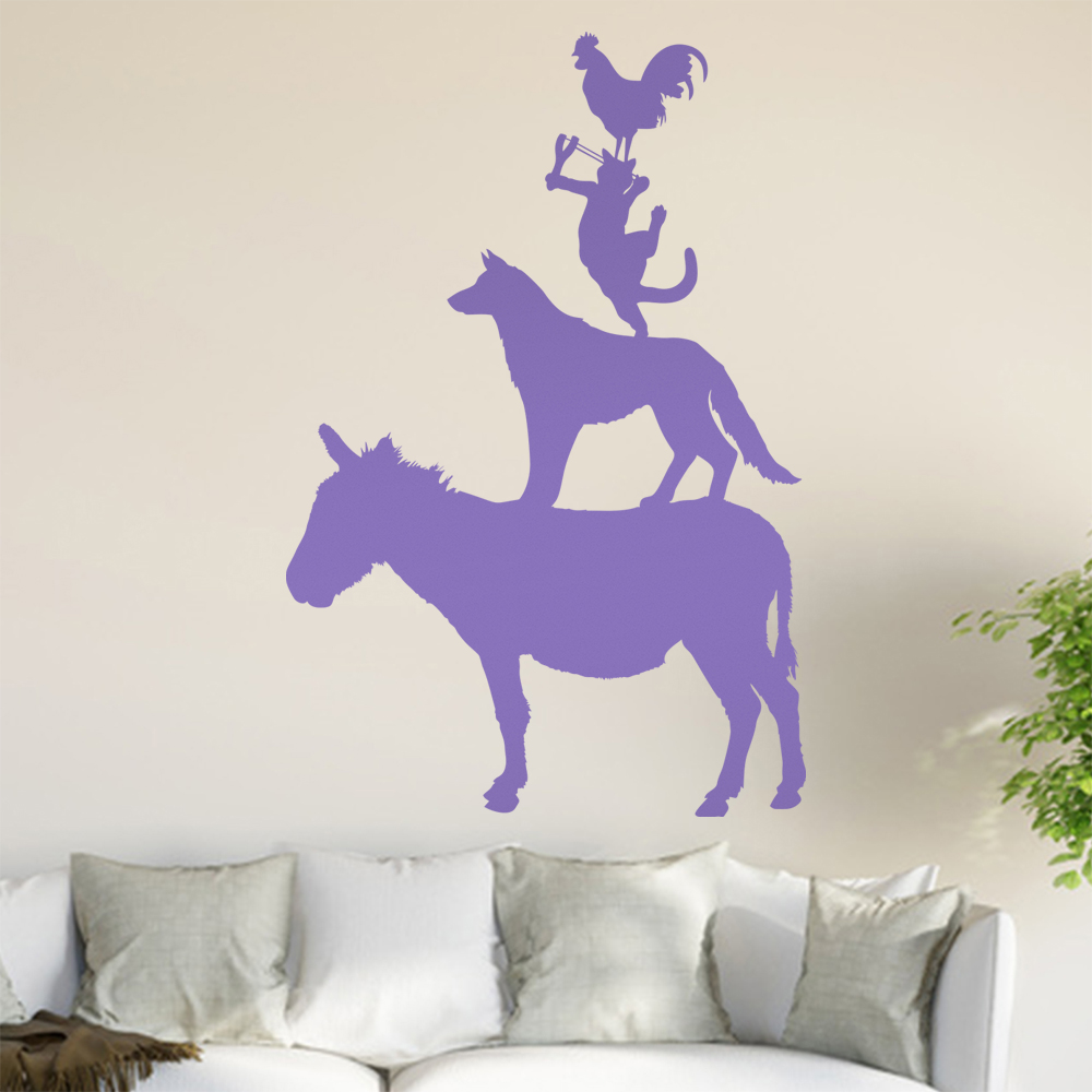 Bremer Stadtmusikanten Wandtattoo Wohnzimmer Wandaufkleber 0893 - Picture 61 of 204