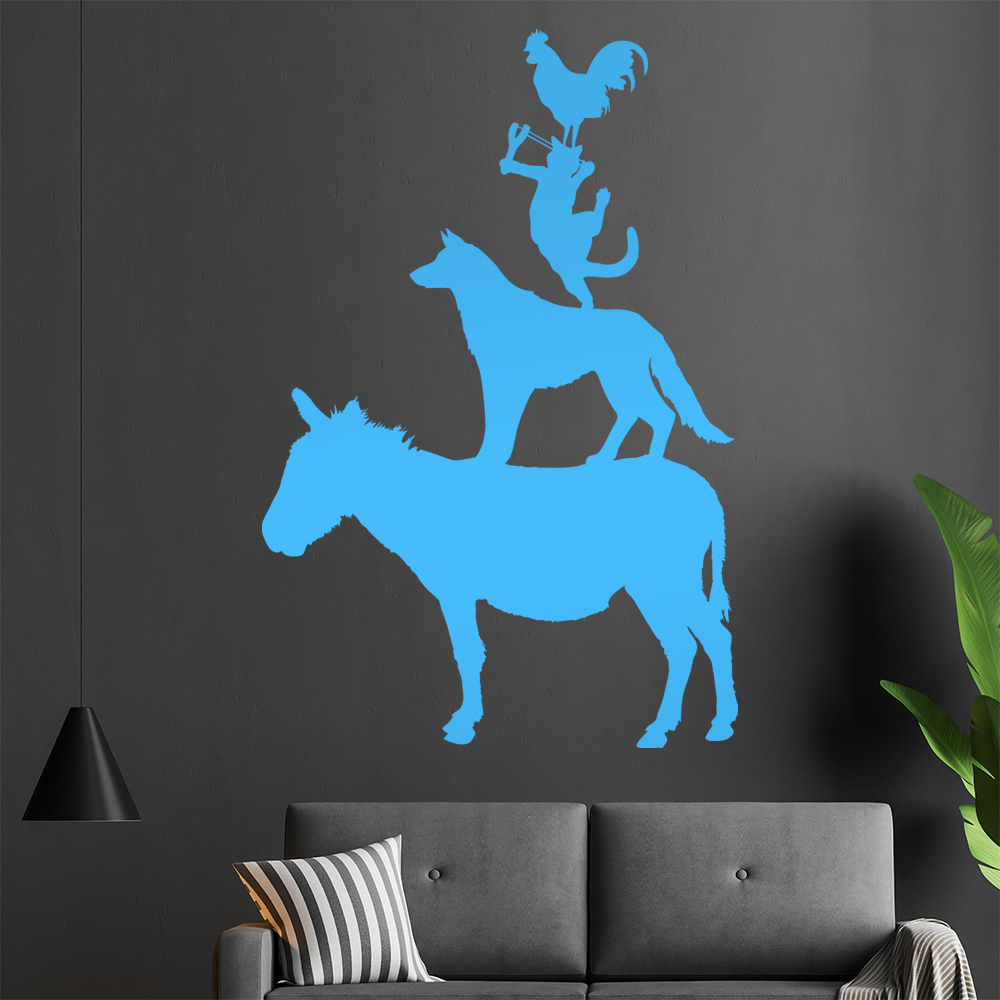 Bremer Stadtmusikanten Wandtattoo Wohnzimmer Wandaufkleber 0893 - Picture 97 of 204