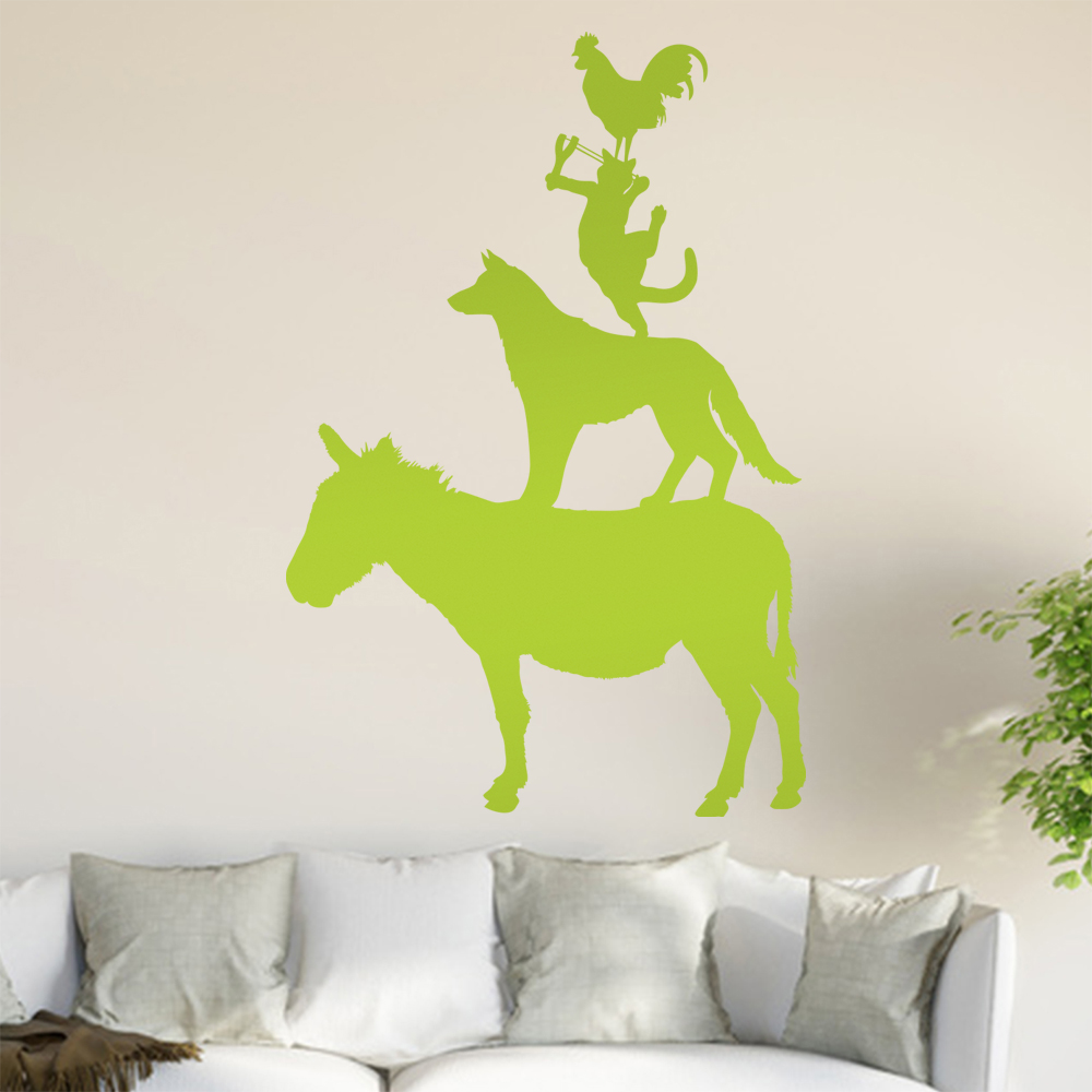 Bremer Stadtmusikanten Wandtattoo Wohnzimmer Wandaufkleber 0893 - Picture 121 of 204