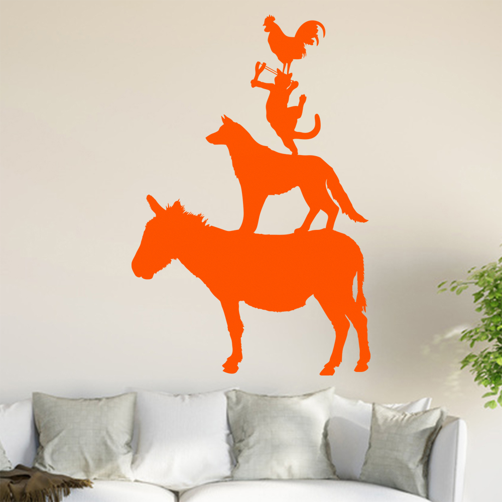 Bremer Stadtmusikanten Wandtattoo Wohnzimmer Wandaufkleber 0893 - Picture 43 of 204