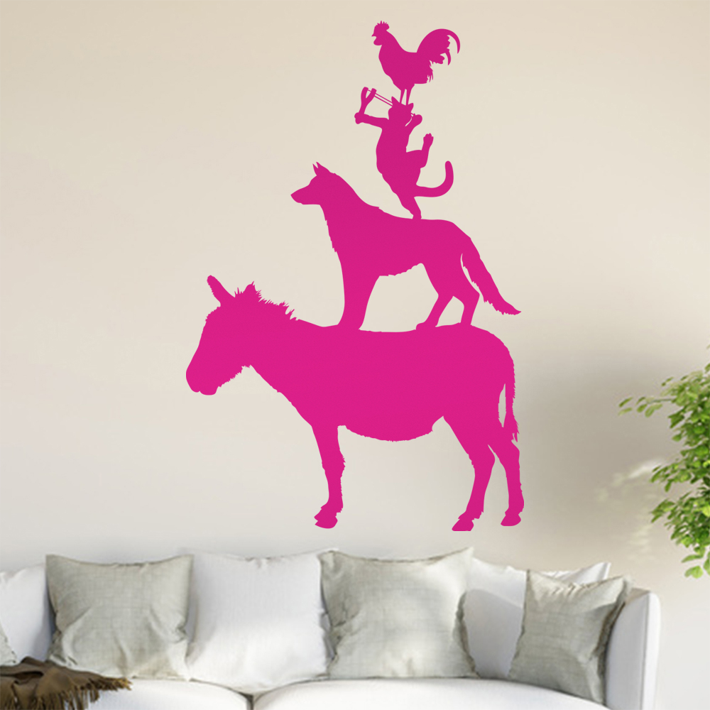 Bremer Stadtmusikanten Wandtattoo Wohnzimmer Wandaufkleber 0893 - Picture 49 of 204