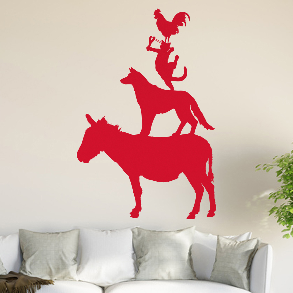 Bremer Stadtmusikanten Wandtattoo Wohnzimmer Wandaufkleber 0893 - Picture 31 of 204