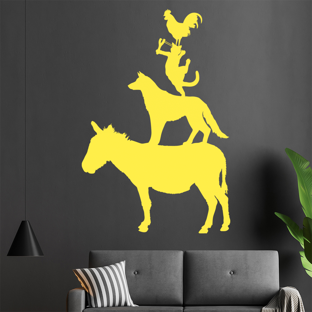 Bremer Stadtmusikanten Wandtattoo Wohnzimmer Wandaufkleber 0893 - Picture 19 of 204