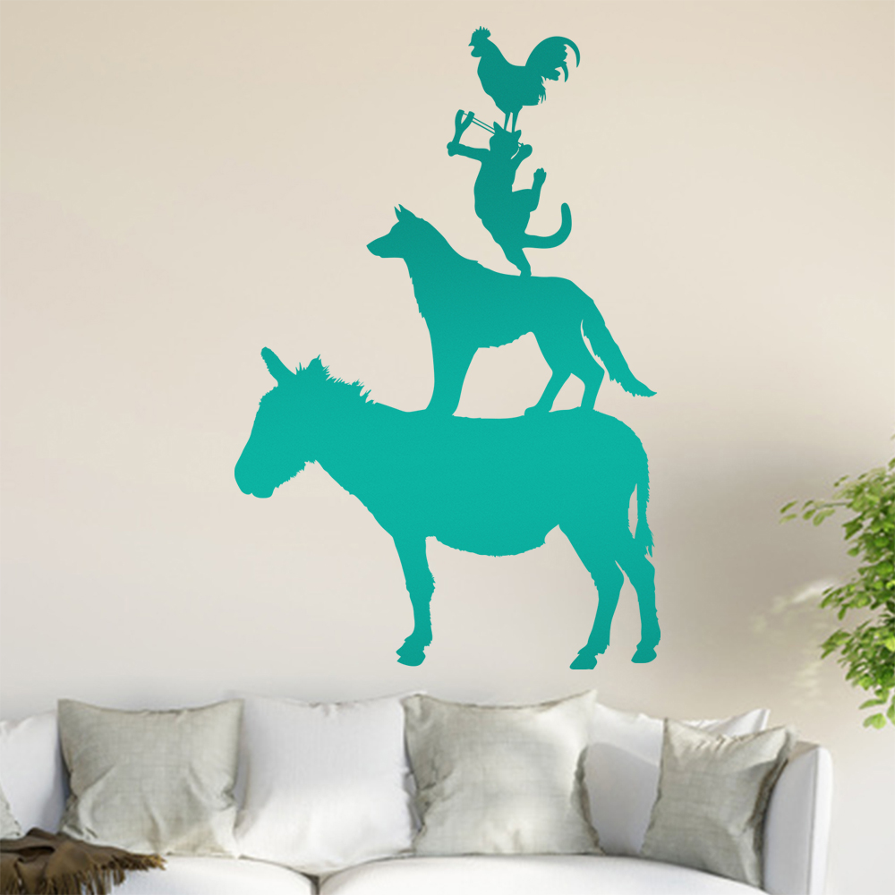 Bremer Stadtmusikanten Wandtattoo Wohnzimmer Wandaufkleber 0893 - Picture 91 of 204