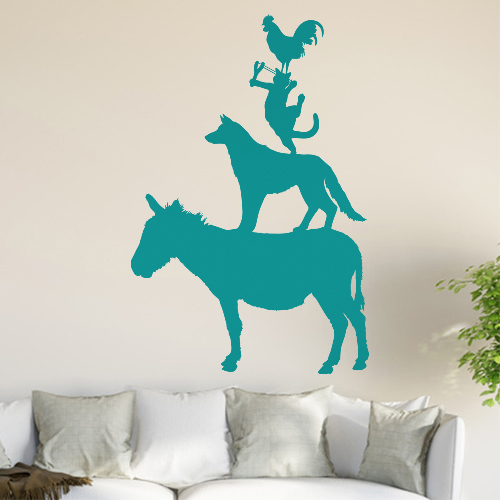 Bremer Stadtmusikanten Wandtattoo Wohnzimmer Wandaufkleber 0893 - Picture 127 of 204