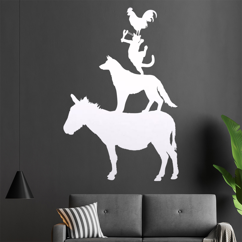 Bremer Stadtmusikanten Wandtattoo Wohnzimmer Wandaufkleber 0893 - Picture 7 of 204