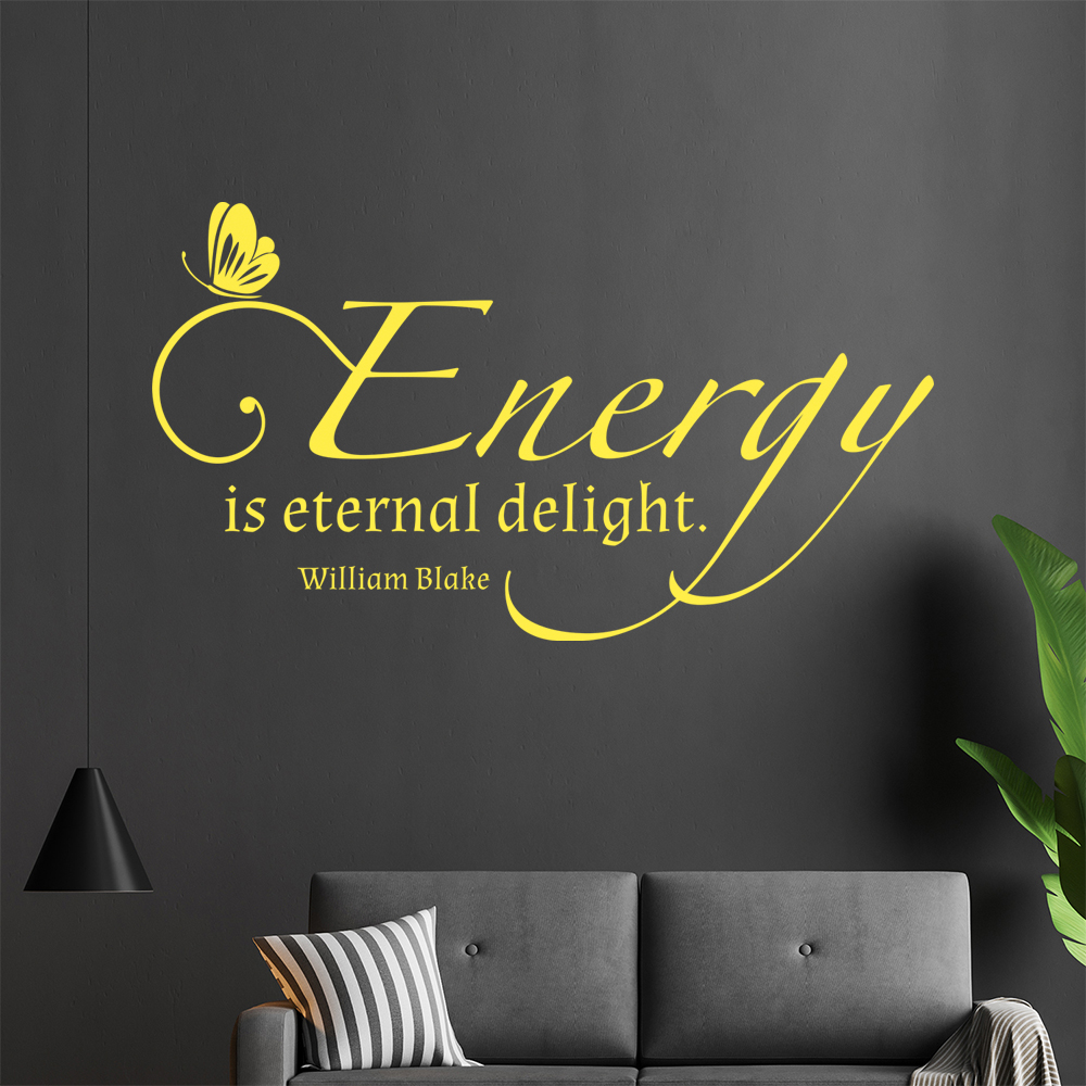L'Autocollant Mur Energy Is Eternal Delight 0913 Pour Le Salon - Picture 19 of 204