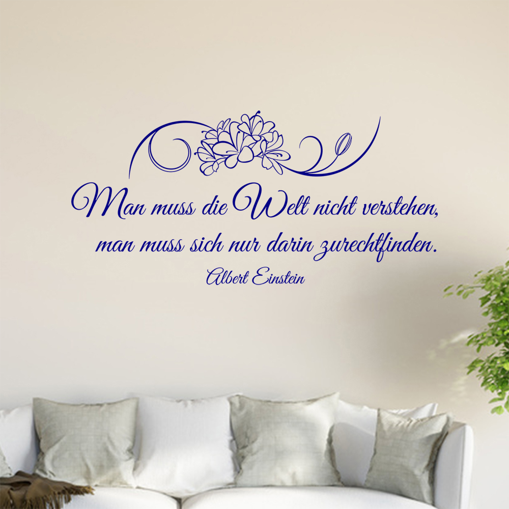 Homme Muß Die Welt Pas Verstehen… Sticker Mural Salon Stickers Muraux 0961 - Picture 181 of 204