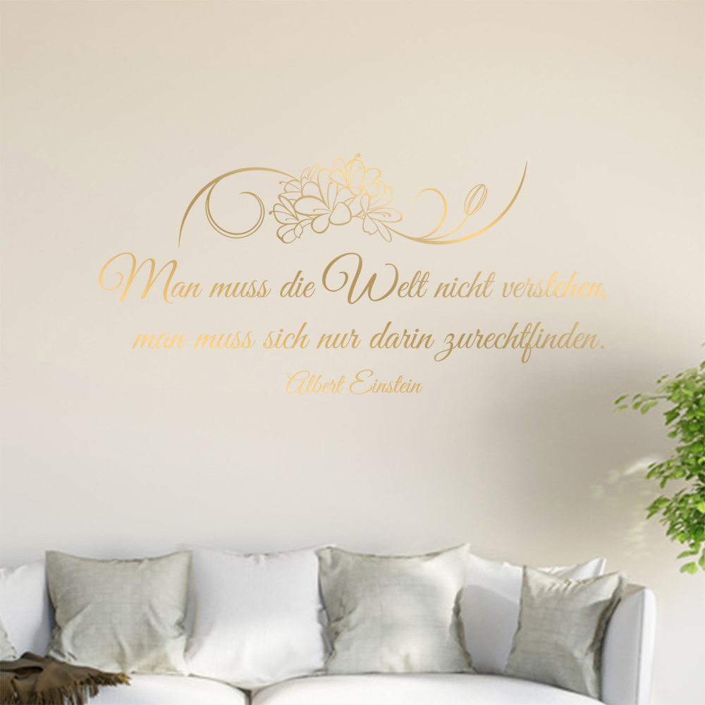 Homme Muß Die Welt Pas Verstehen… Sticker Mural Salon Stickers Muraux 0961 - Picture 193 of 204