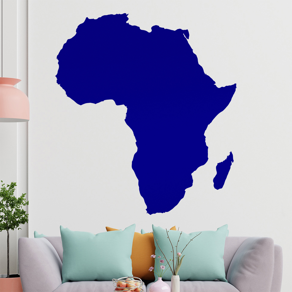 Silhouette Du Continent Afrique Autocollant Mural Pour Le Salon 1401 - Picture 181 of 204