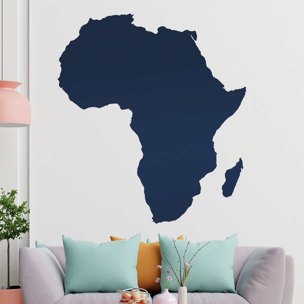 Silhouette Du Continent Afrique Autocollant Mural Pour Le Salon 1401 - Picture 73 of 204