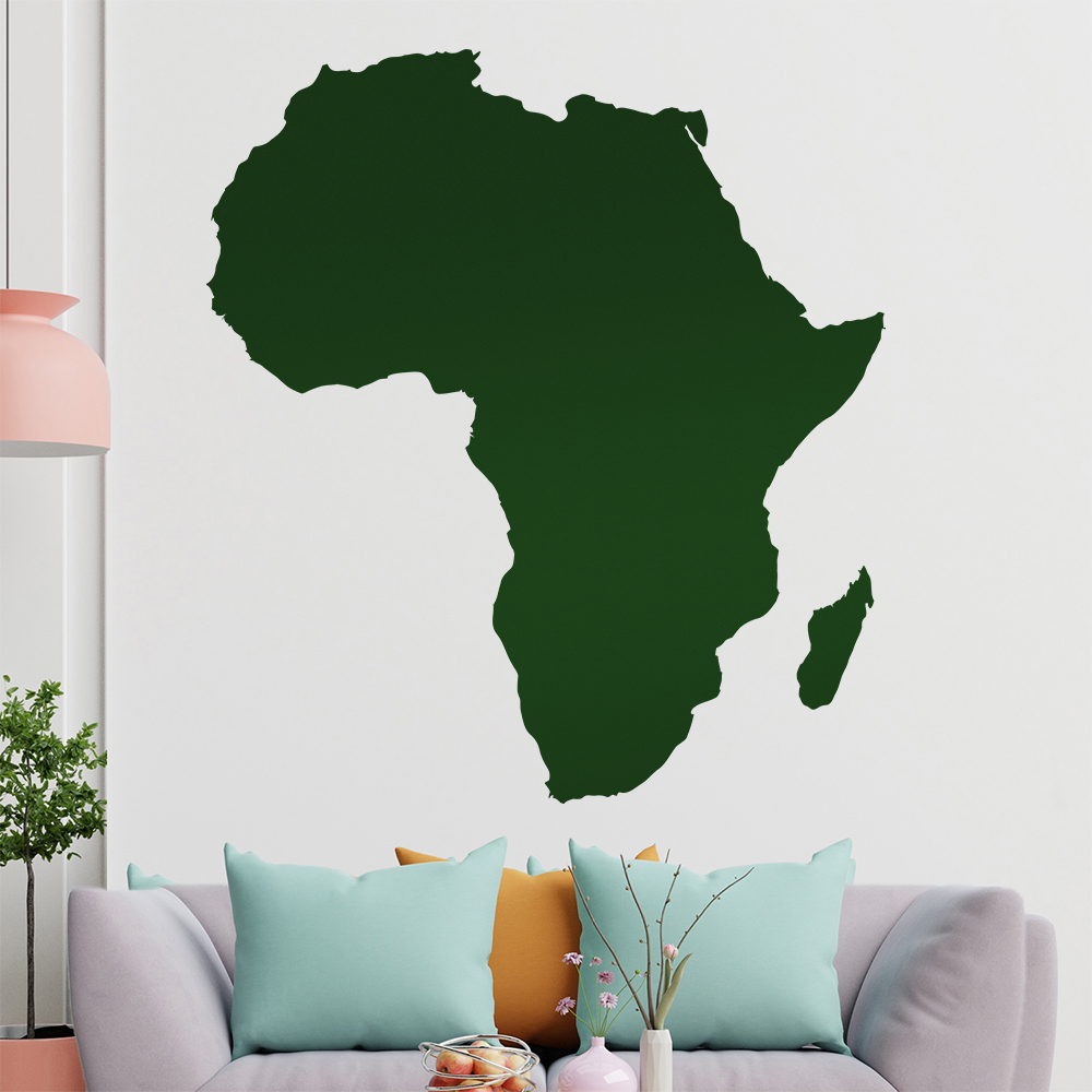 Silhouette Du Continent Afrique Autocollant Mural Pour Le Salon 1401 - Picture 103 of 204