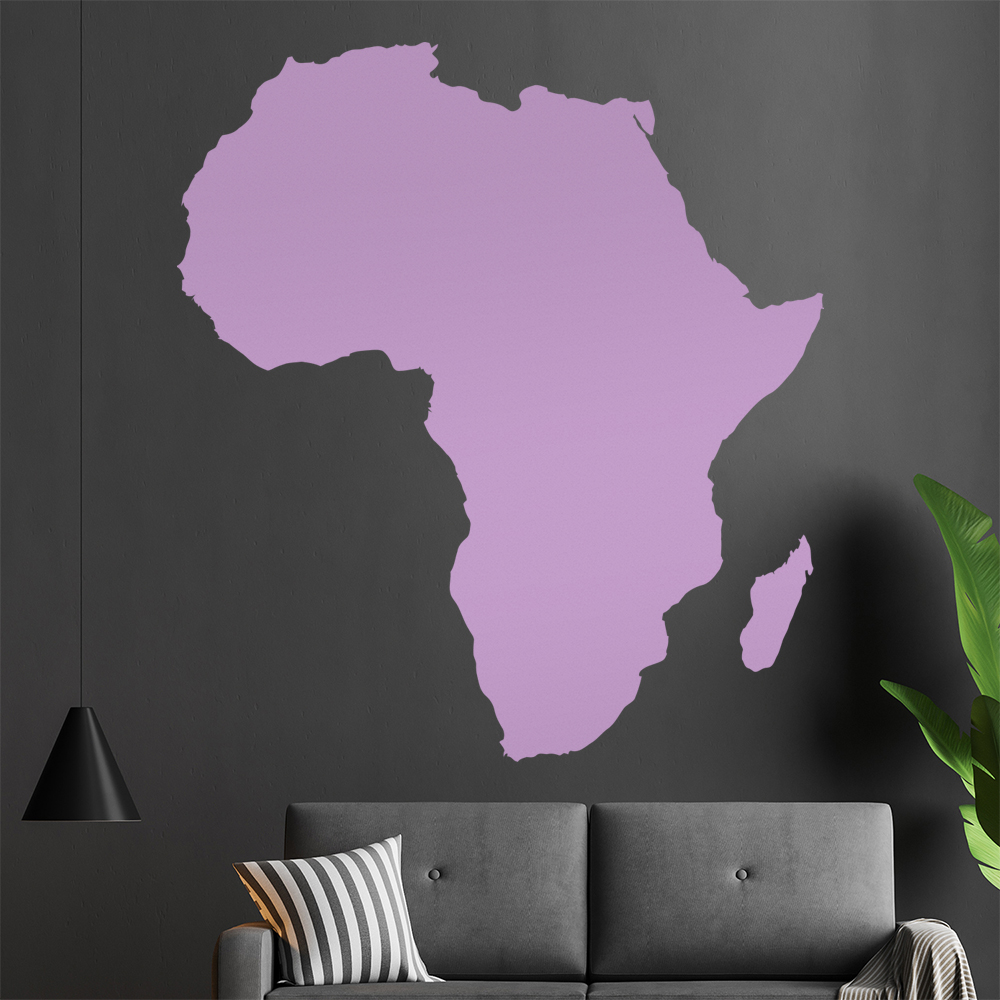 Silhouette Du Continent Afrique Autocollant Mural Pour Le Salon 1401 - Picture 55 of 204