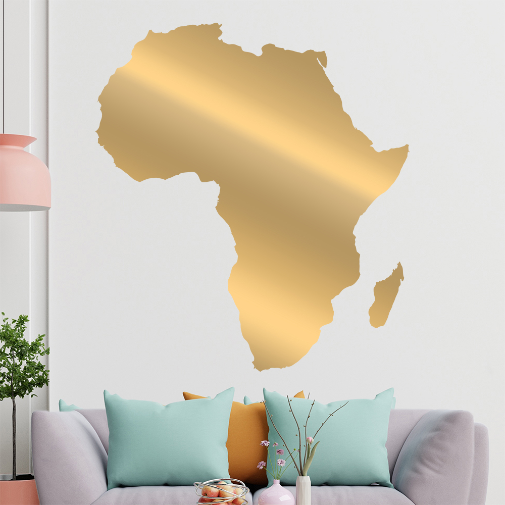 Silhouette Du Continent Afrique Autocollant Mural Pour Le Salon 1401 - Picture 193 of 204