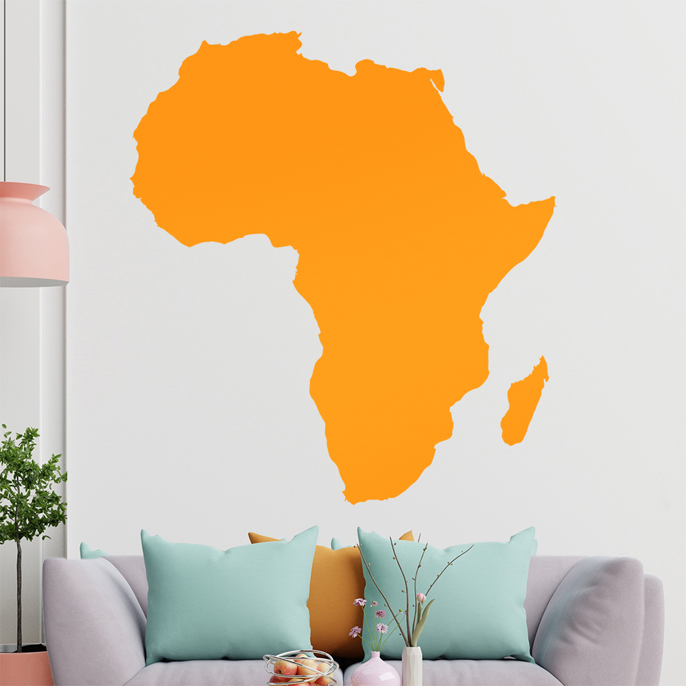 Silhouette Du Continent Afrique Autocollant Mural Pour Le Salon 1401 - Picture 13 of 204