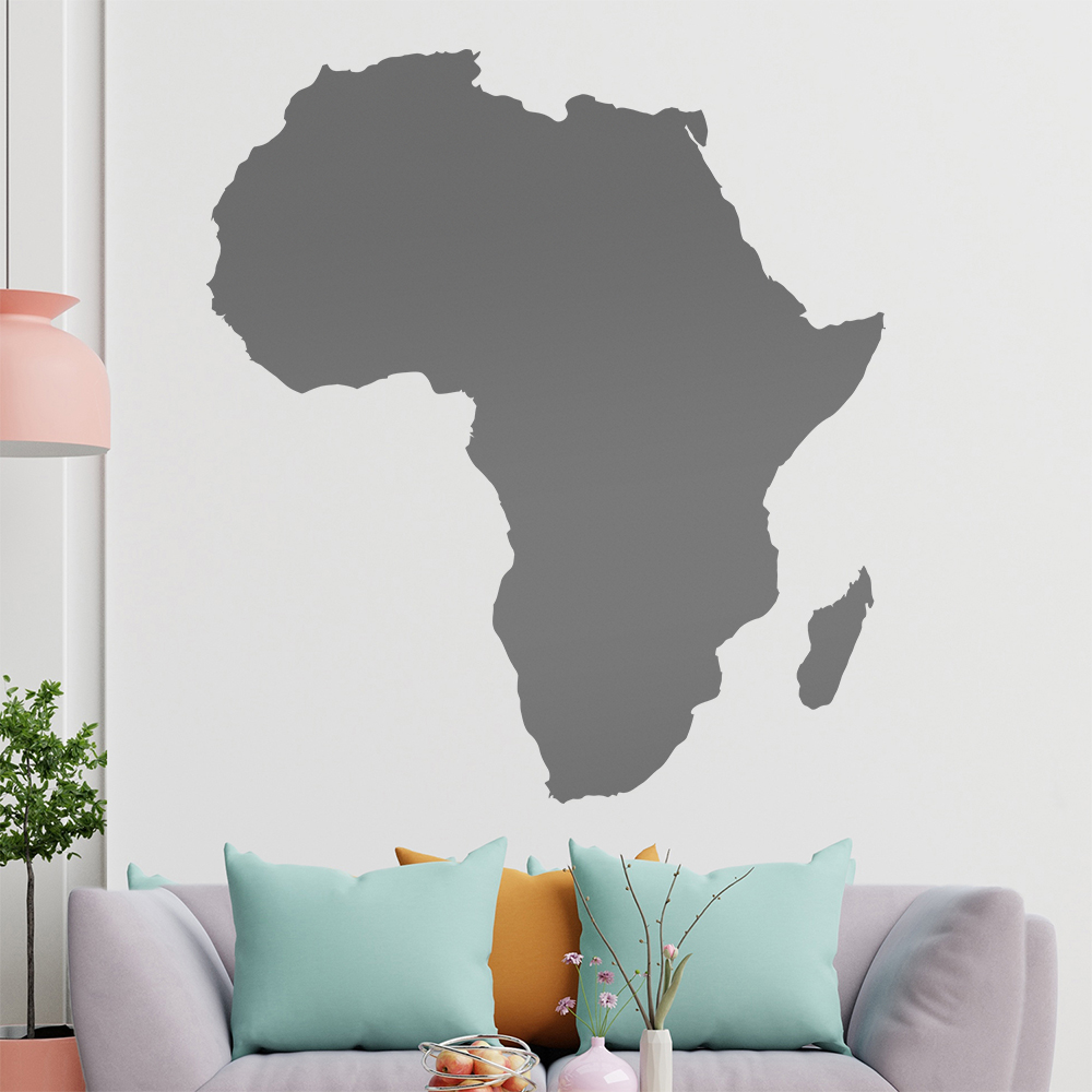 Silhouette Du Continent Afrique Autocollant Mural Pour Le Salon 1401 - Picture 139 of 204