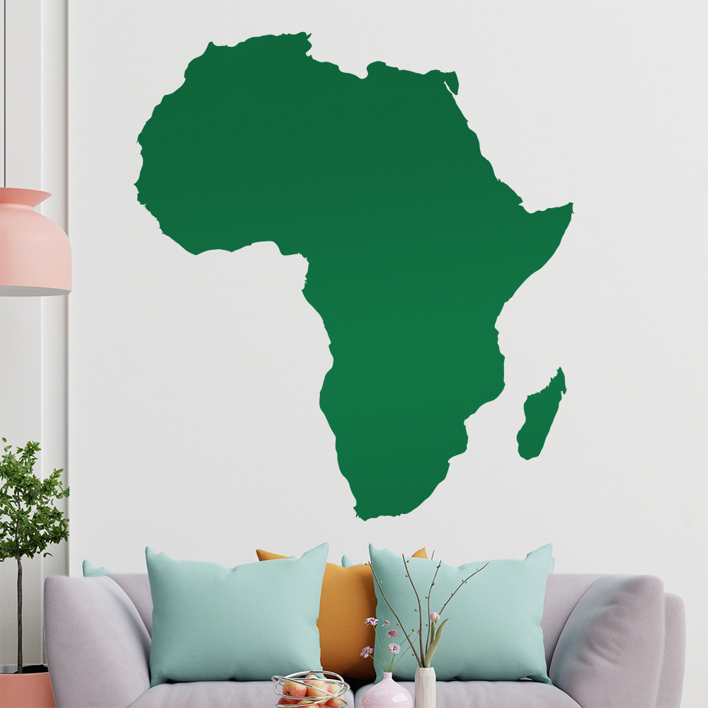 Silhouette Du Continent Afrique Autocollant Mural Pour Le Salon 1401 - Picture 109 of 204