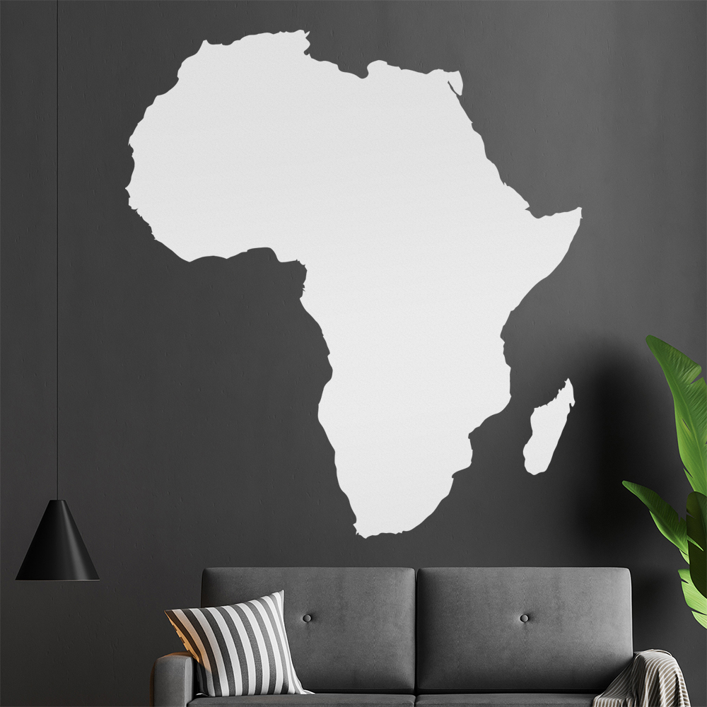 Silhouette Du Continent Afrique Autocollant Mural Pour Le Salon 1401 - Picture 145 of 204