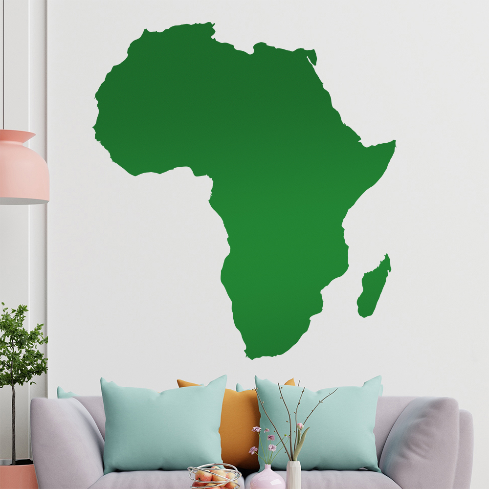 Silhouette Du Continent Afrique Autocollant Mural Pour Le Salon 1401 - Picture 115 of 204