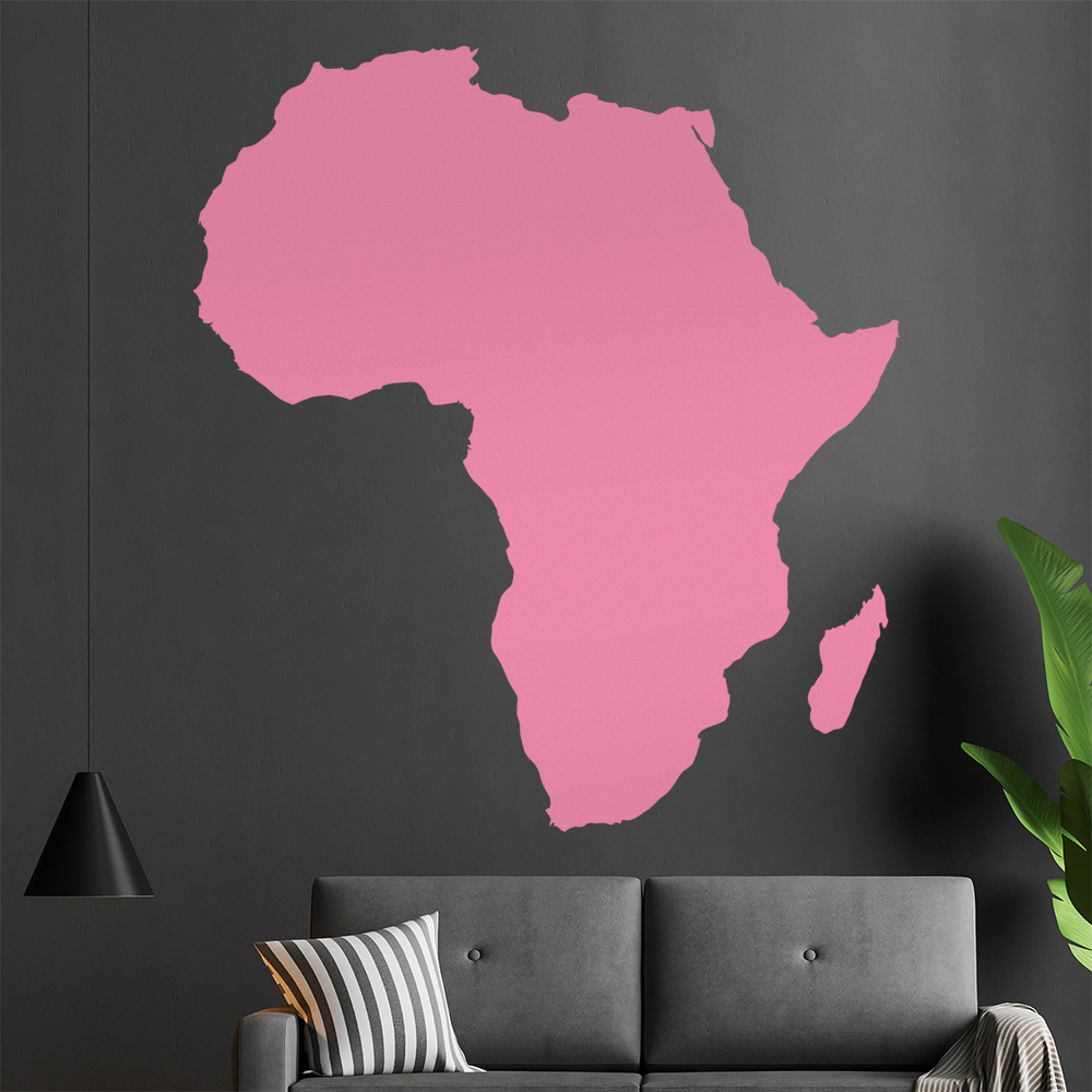 Silhouette Du Continent Afrique Autocollant Mural Pour Le Salon 1401 - Picture 67 of 204