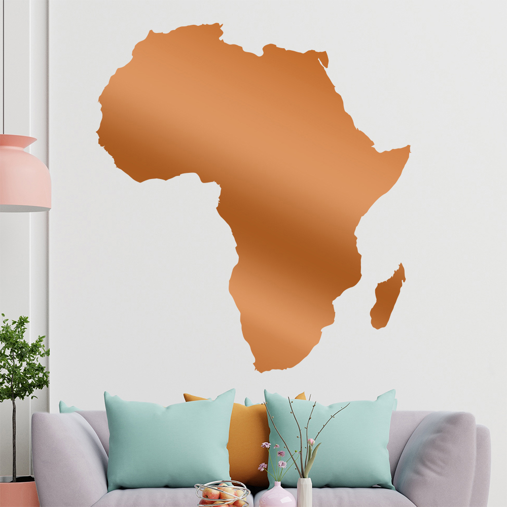 Silhouette Du Continent Afrique Autocollant Mural Pour Le Salon 1401 - Picture 199 of 204