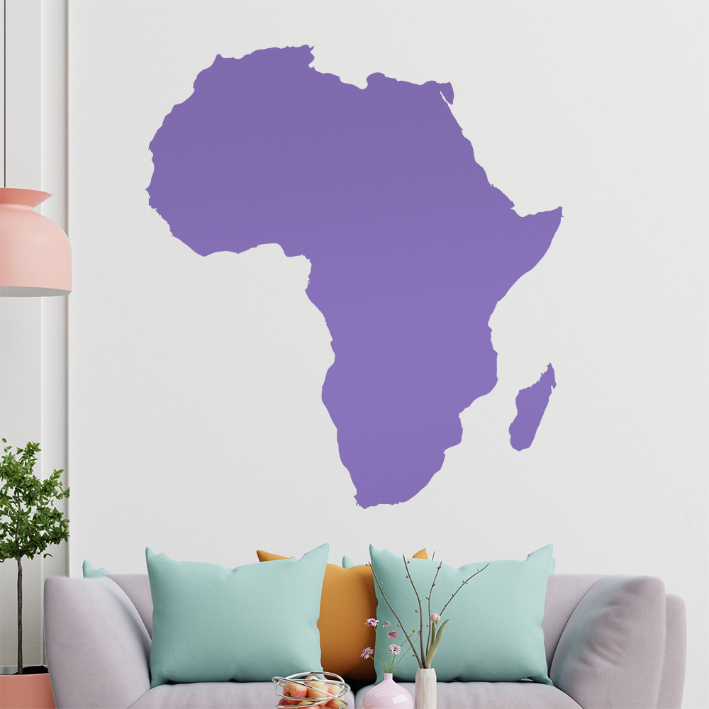 Silhouette Du Continent Afrique Autocollant Mural Pour Le Salon 1401 - Picture 61 of 204