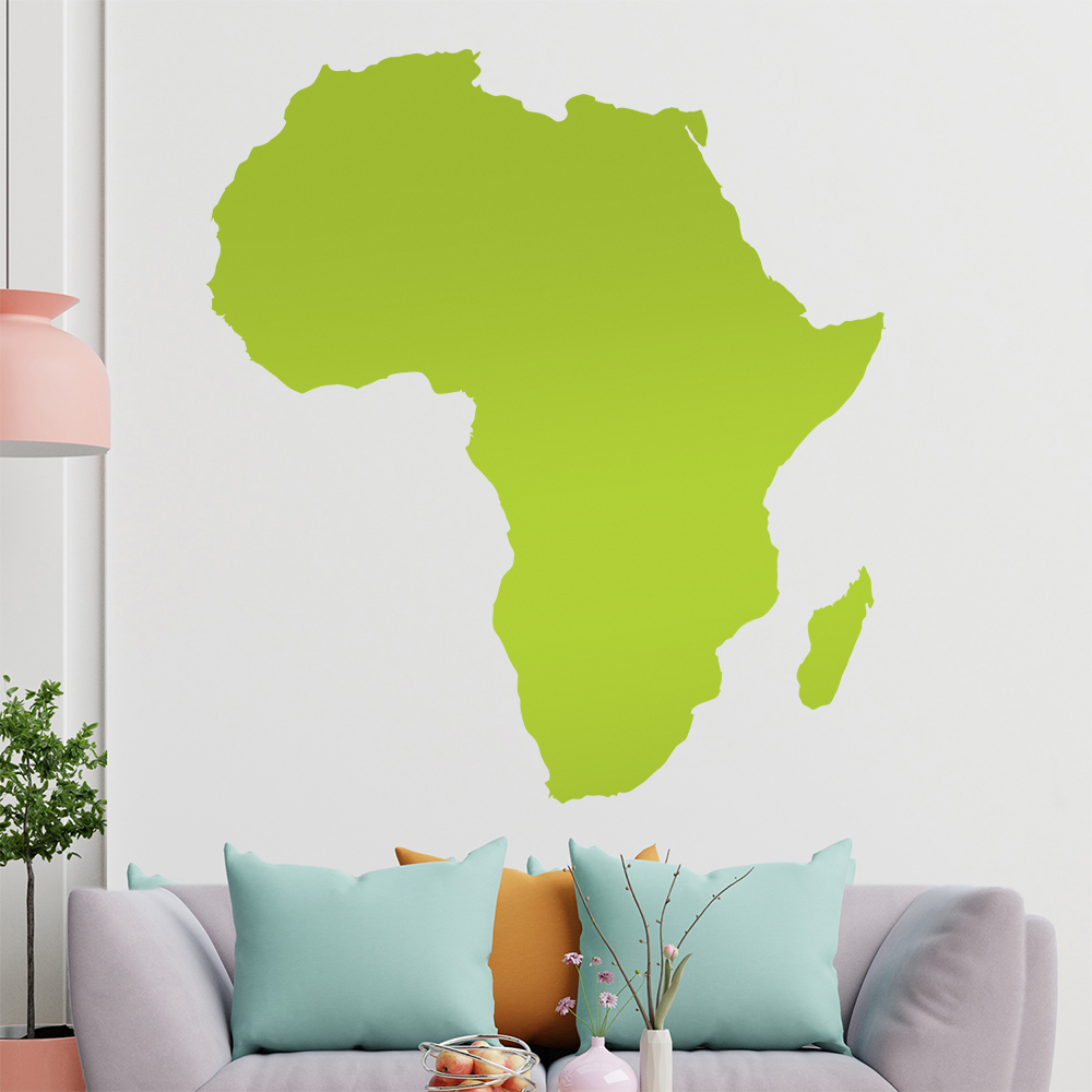 Silhouette Du Continent Afrique Autocollant Mural Pour Le Salon 1401 - Picture 121 of 204