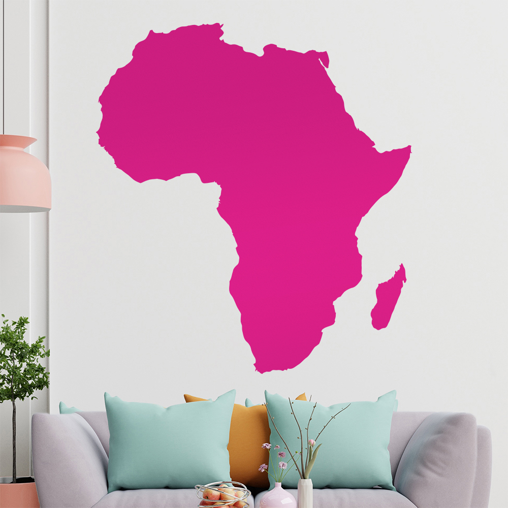 Silhouette Du Continent Afrique Autocollant Mural Pour Le Salon 1401 - Picture 49 of 204