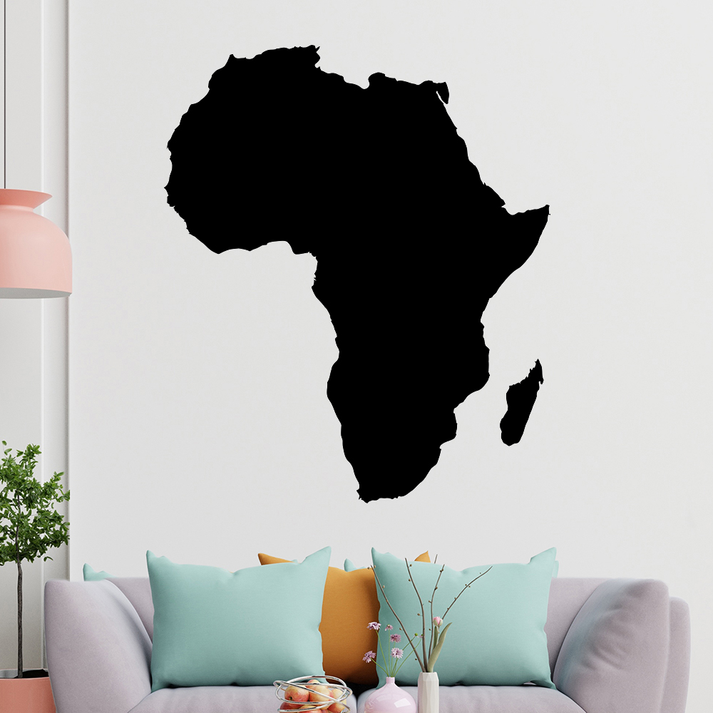 Silhouette Du Continent Afrique Autocollant Mural Pour Le Salon 1401 - Picture 133 of 204