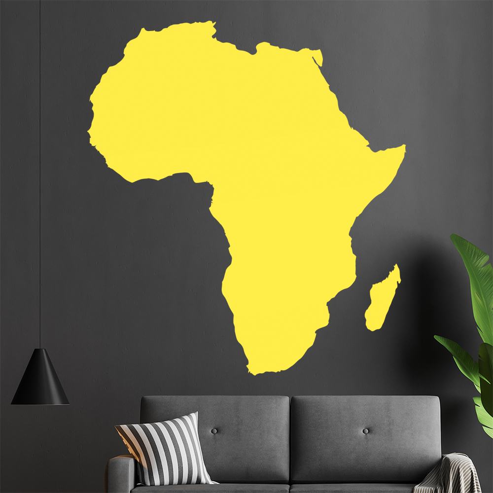 Silhouette Du Continent Afrique Autocollant Mural Pour Le Salon 1401 - Picture 19 of 204