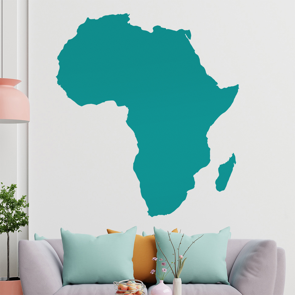 Silhouette Du Continent Afrique Autocollant Mural Pour Le Salon 1401 - Picture 127 of 204