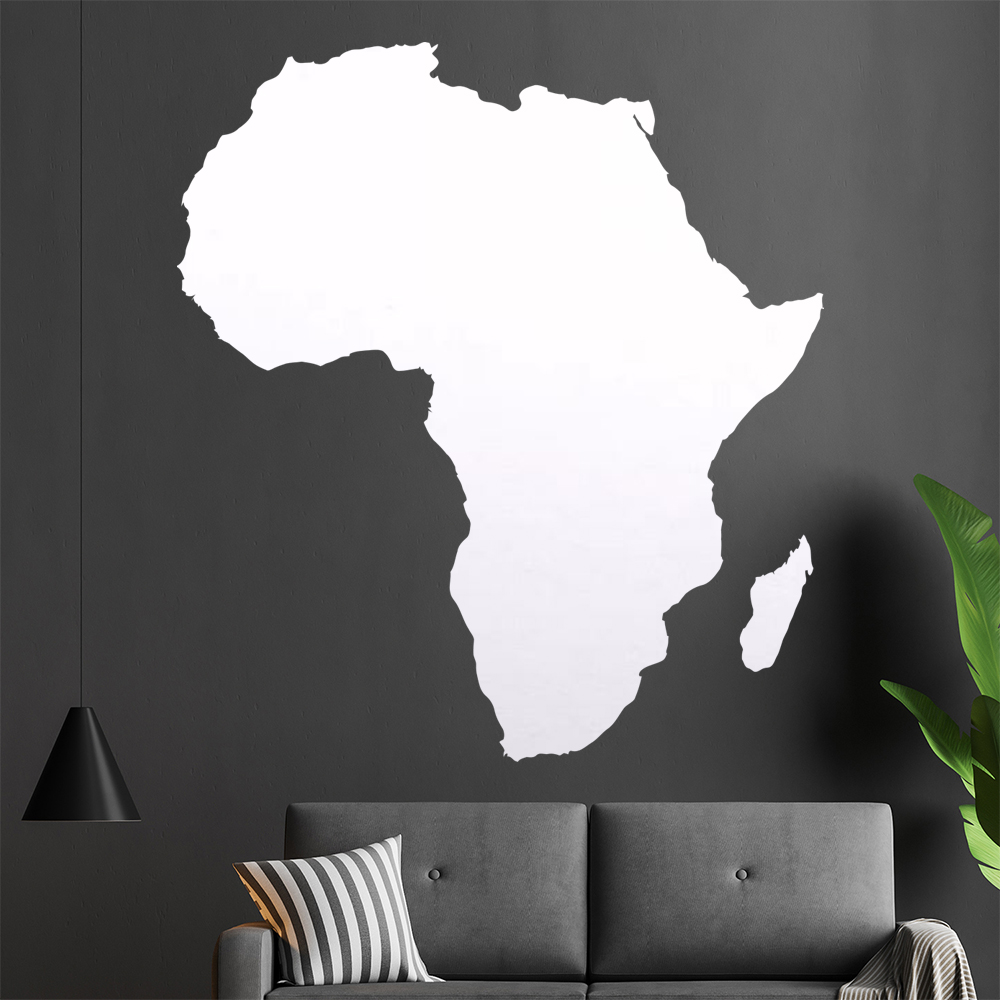 Silhouette Du Continent Afrique Autocollant Mural Pour Le Salon 1401 - Picture 7 of 204