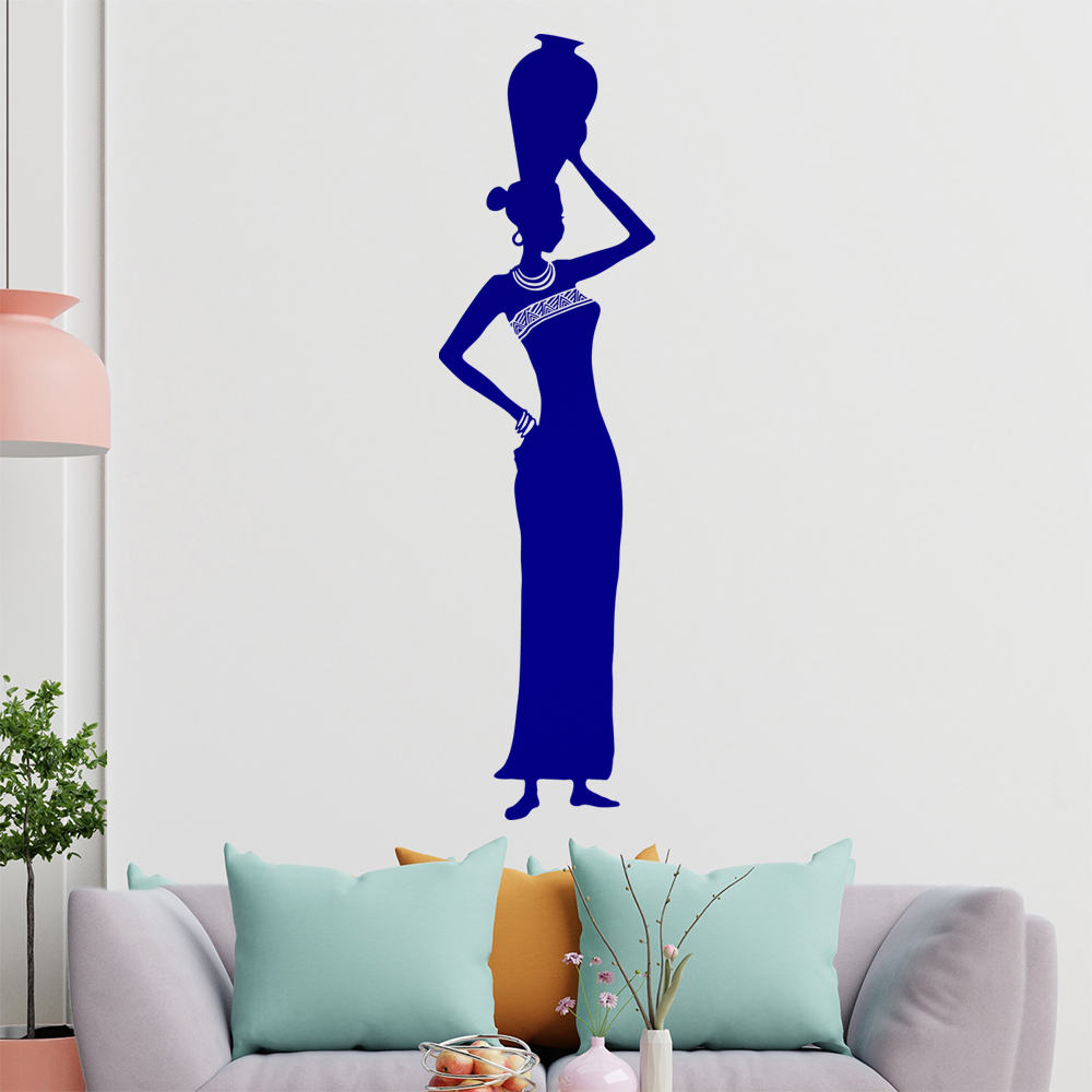 Femme Africaine Porteuse De Pot Autocollant Murale Salon Autocollant 1417 - Picture 79 of 204