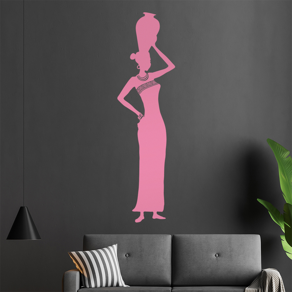 Femme Africaine Porteuse De Pot Autocollant Murale Salon Autocollant 1417 - Picture 67 of 204