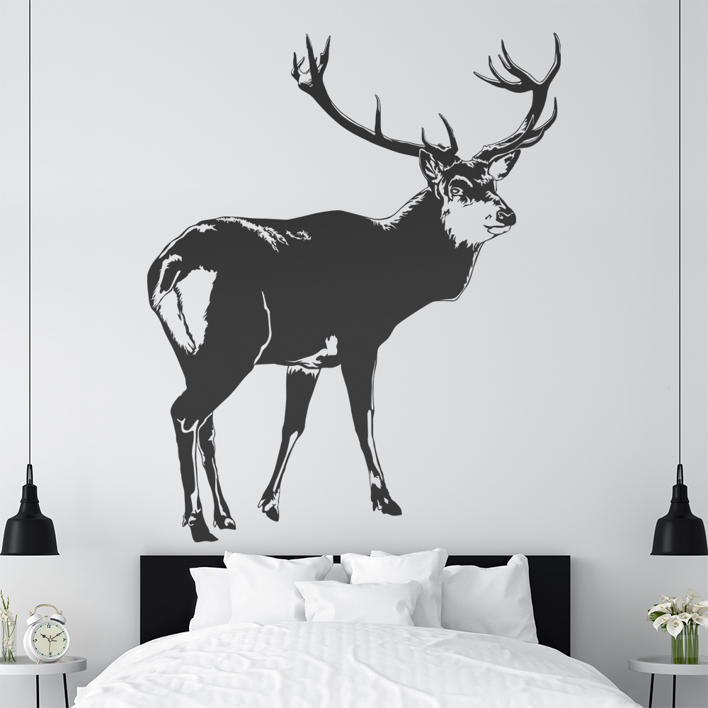 Hirsch Motiv 2 Geweihträger Wandtattoo Wohnzimmer Wandaufkleber 1478 - Picture 151 of 204