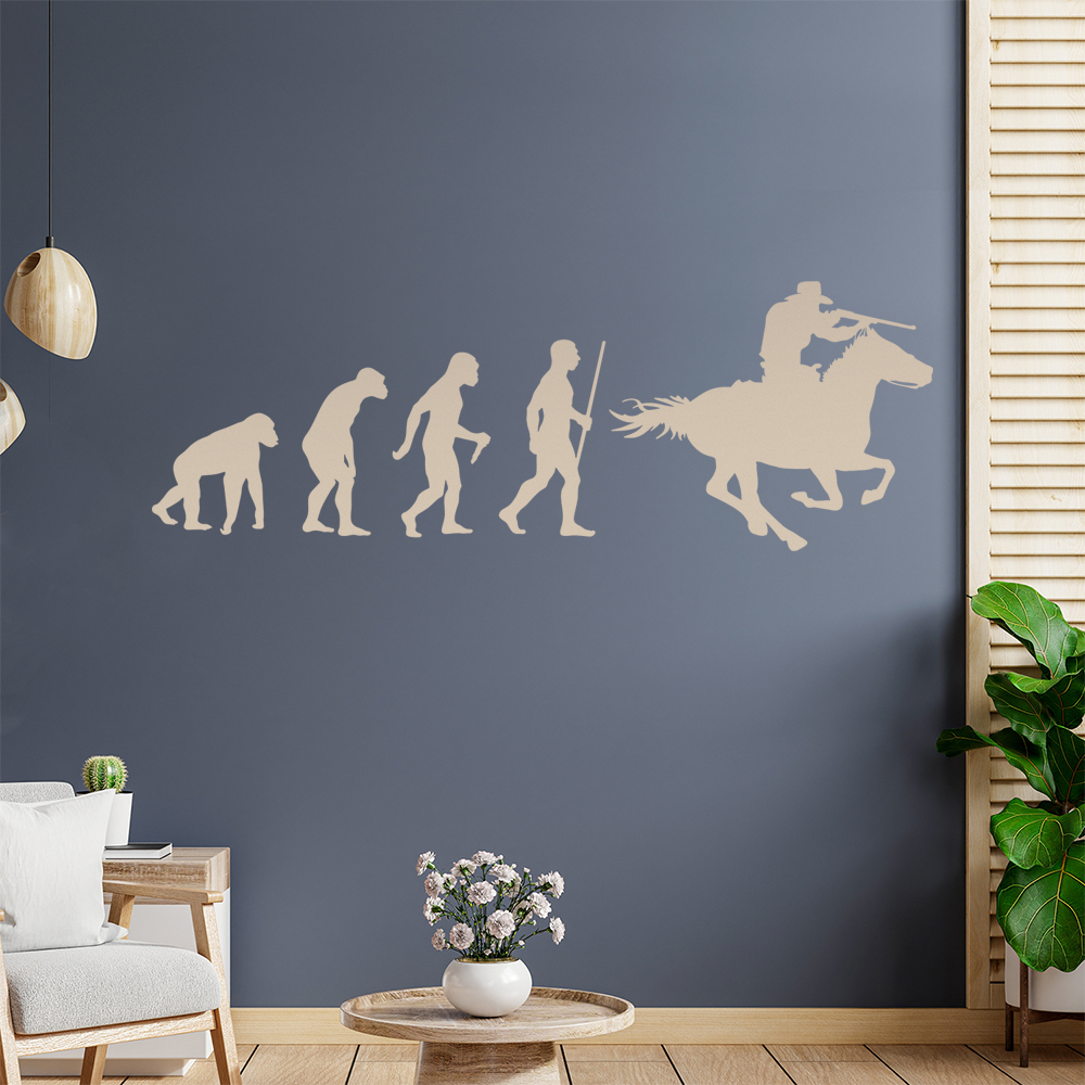 Cowboy mit Pferd Evolution Wandaufkleber - Bild 169 von 204