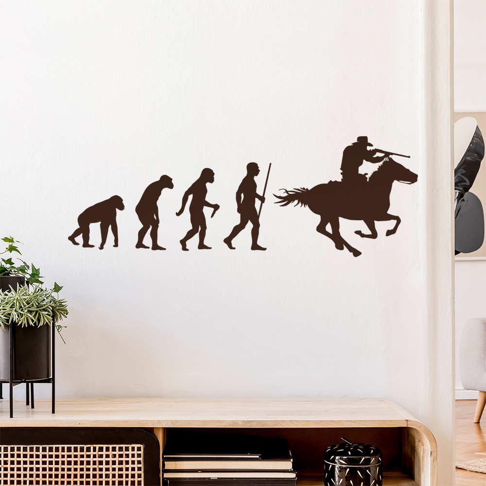 Cowboy mit Pferd Evolution Wandaufkleber - Bild 157 von 204