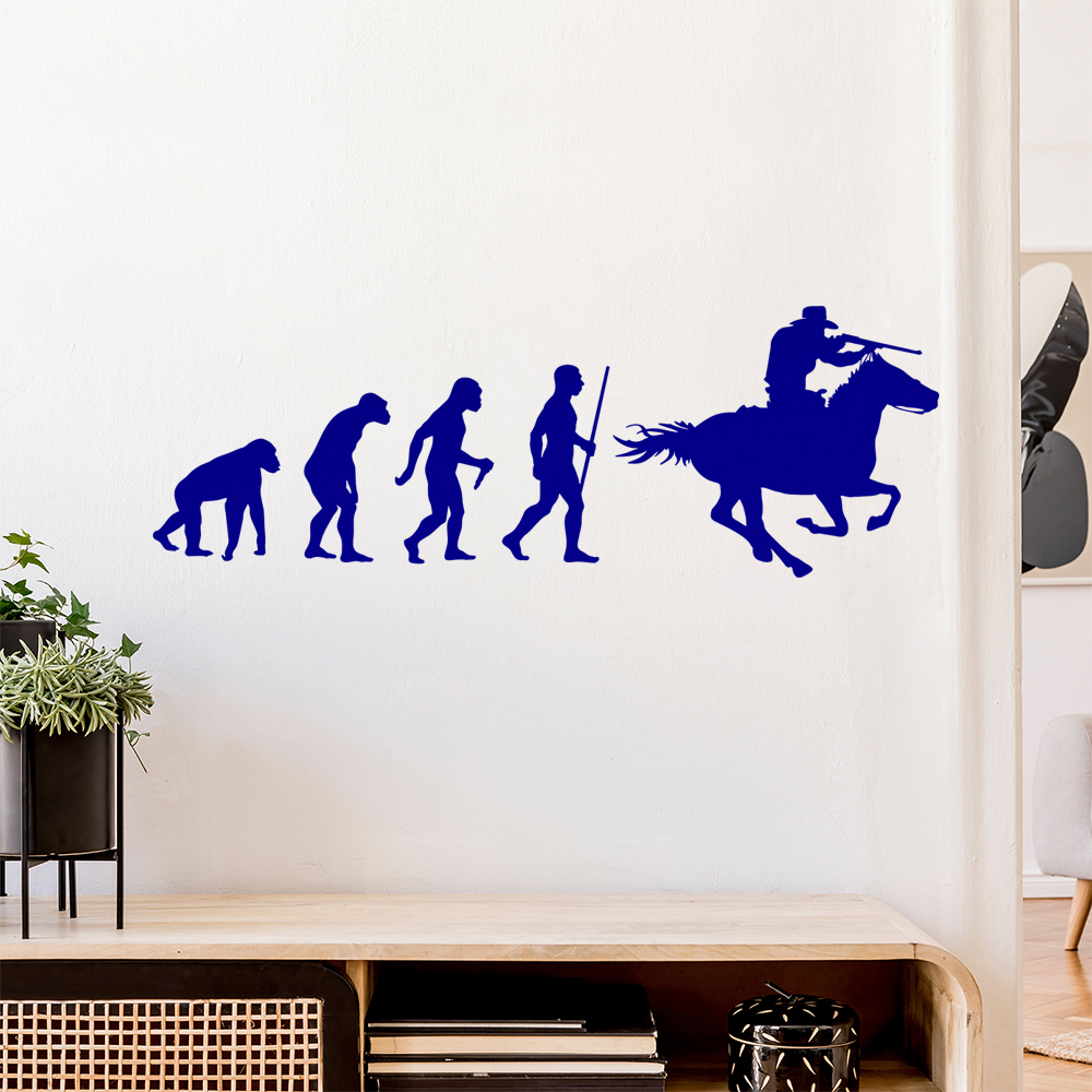 Cowboy mit Pferd Evolution Wandaufkleber - Bild 181 von 204