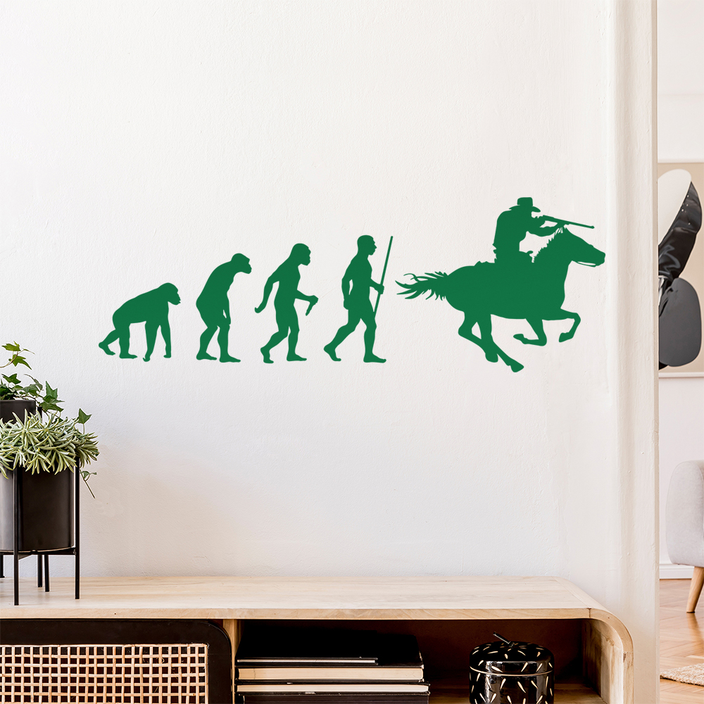 Cowboy mit Pferd Evolution Wandaufkleber - Bild 109 von 204