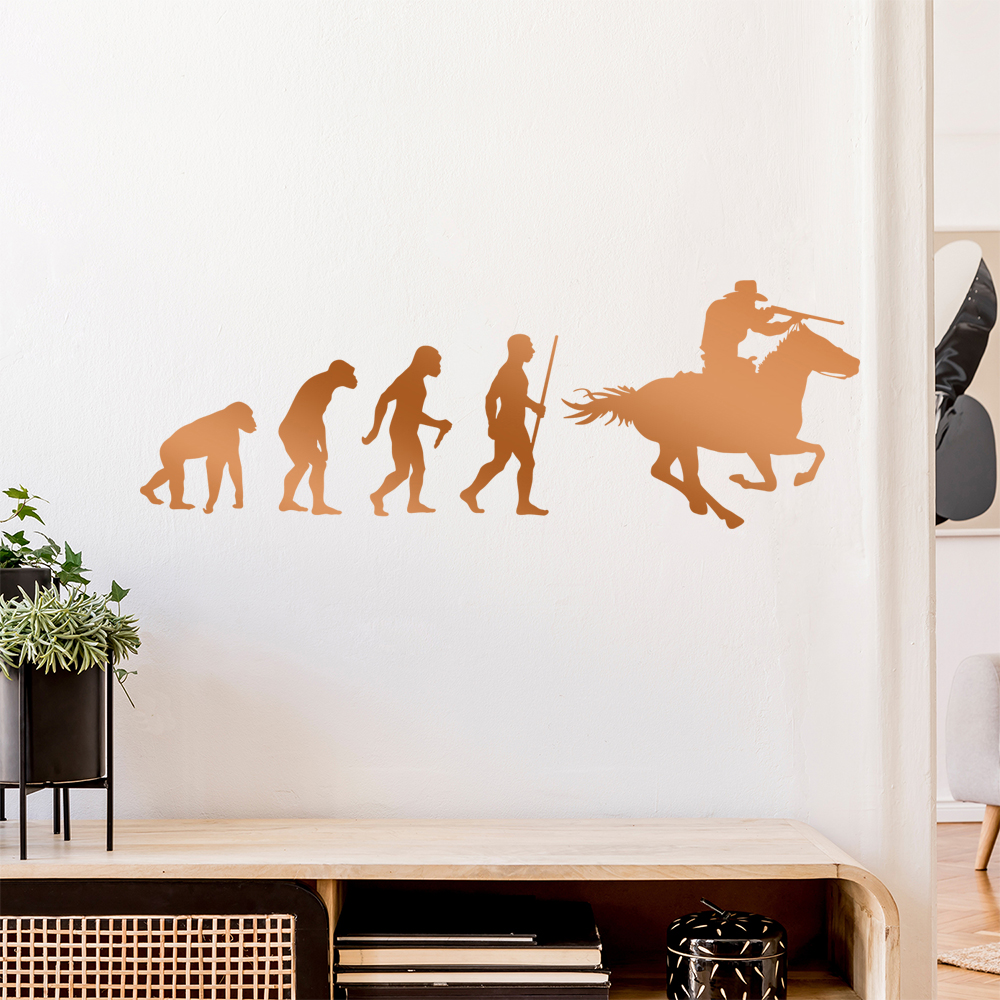 Cowboy mit Pferd Evolution Wandaufkleber - Bild 199 von 204
