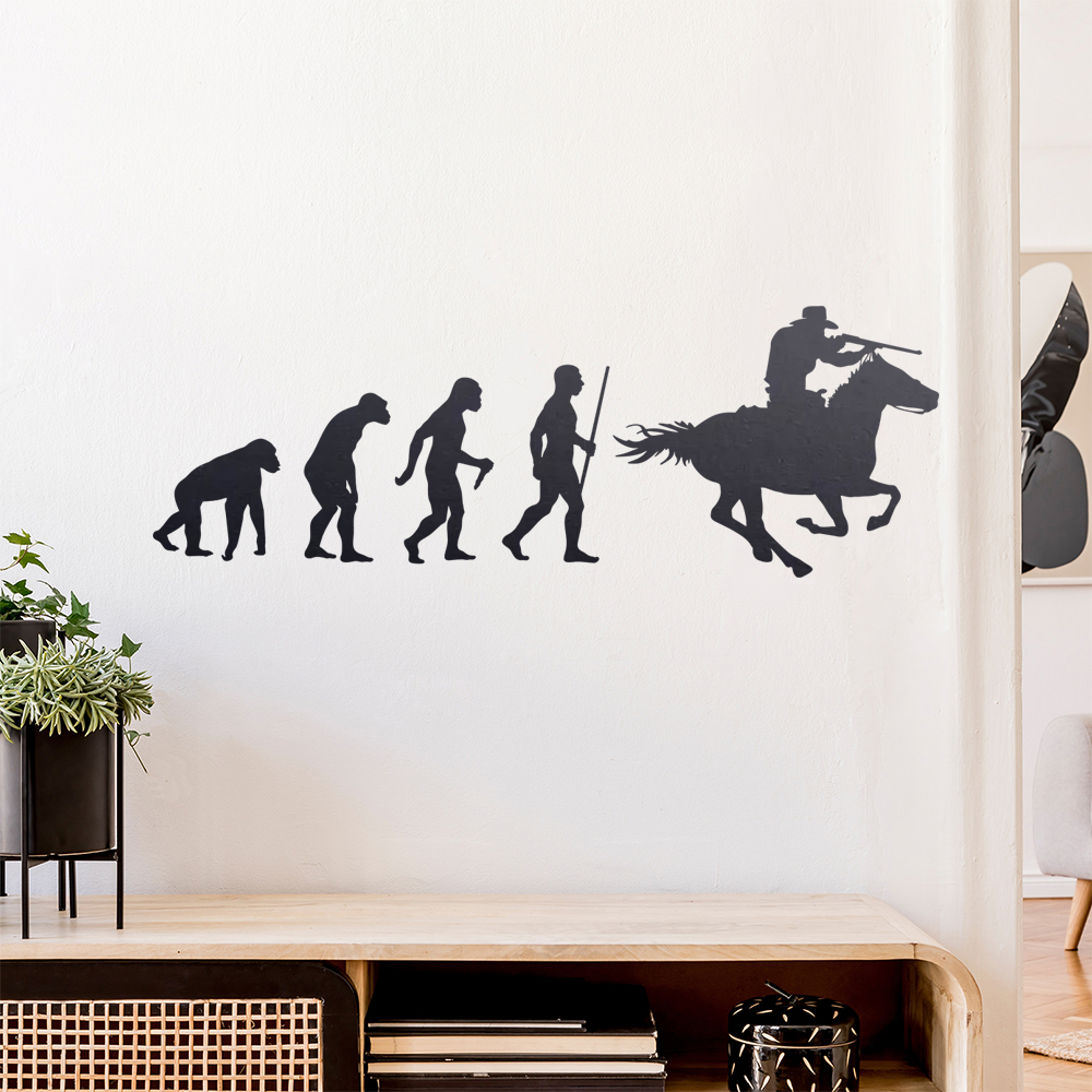 Cowboy mit Pferd Evolution Wandaufkleber - Bild 133 von 204