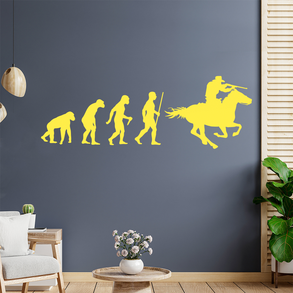 Cowboy mit Pferd Evolution Wandaufkleber - Bild 19 von 204