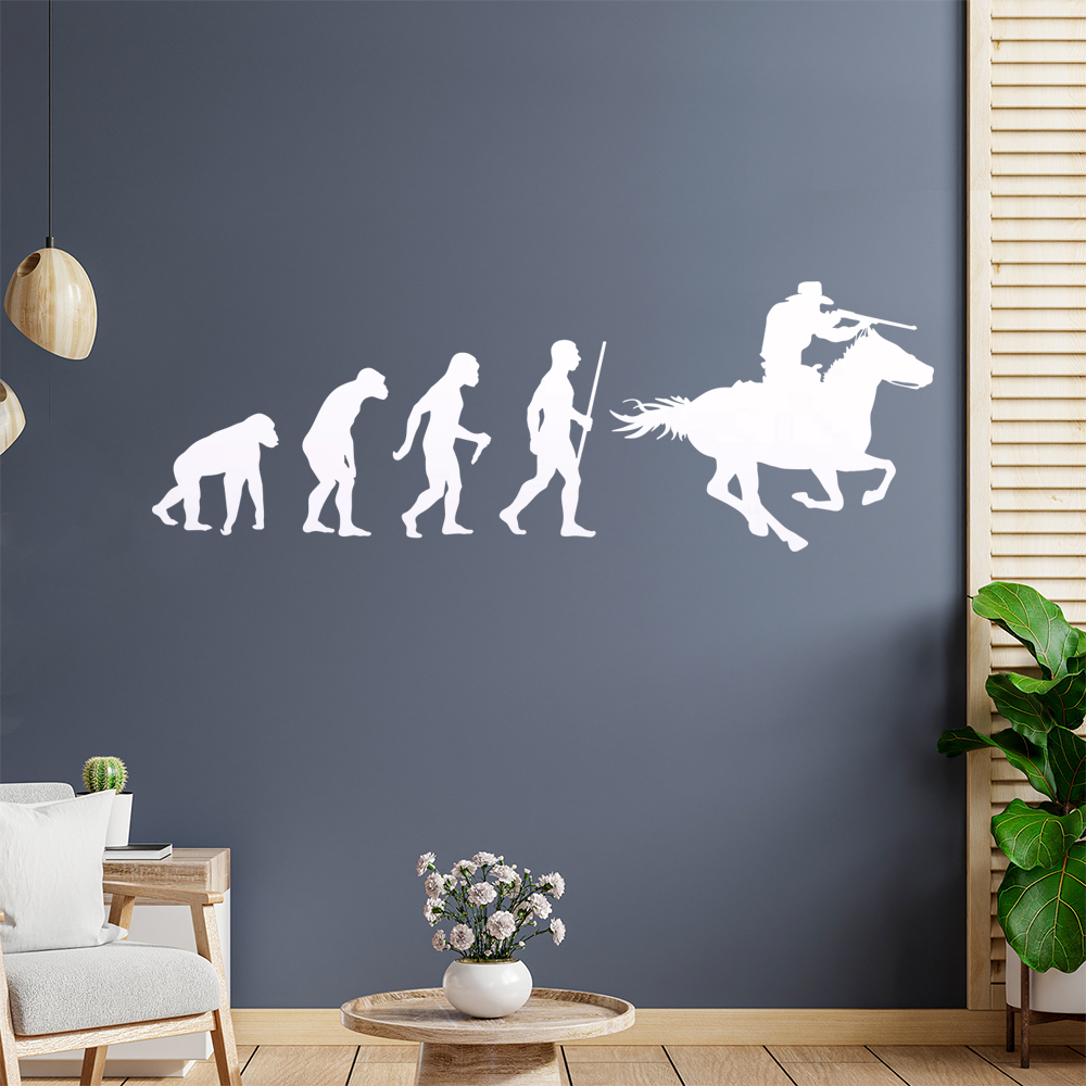 Cowboy mit Pferd Evolution Wandaufkleber - Bild 7 von 204