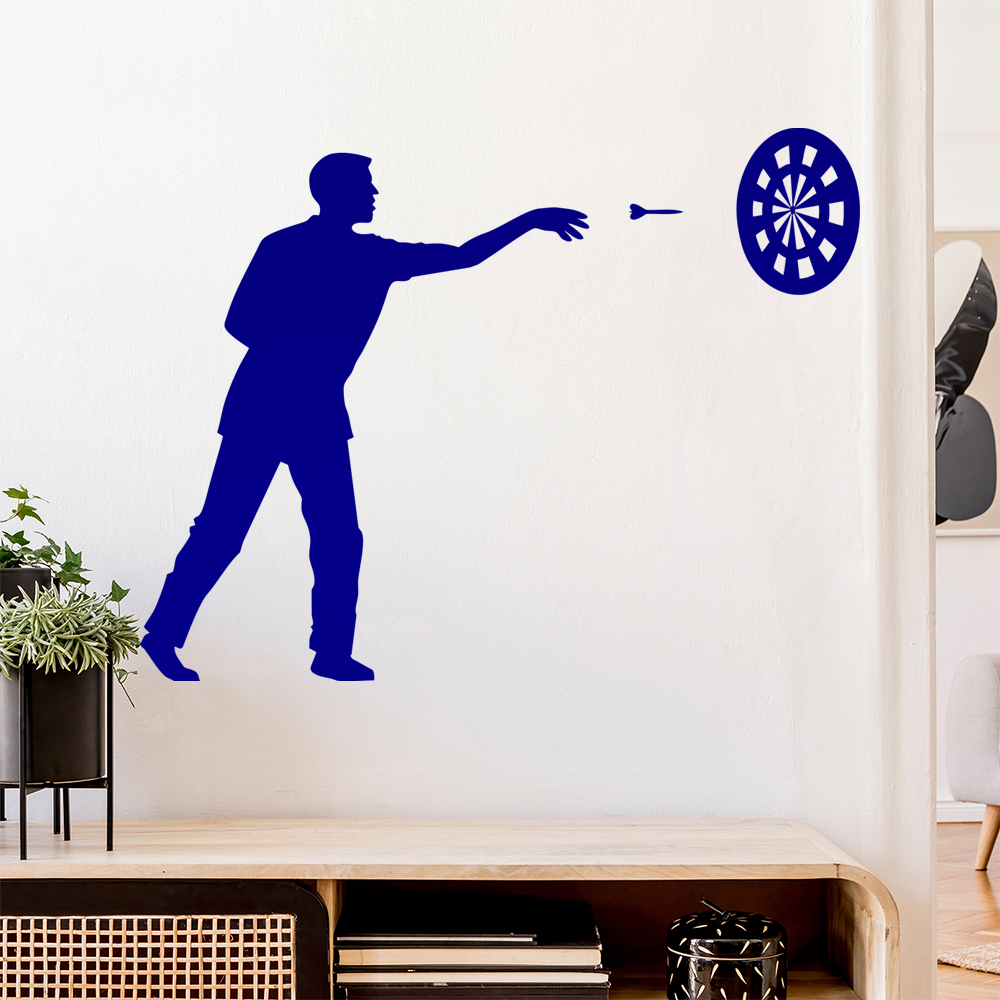 Figurine De Joueur De Darts Bullseye Autocollant Mur - Picture 79 of 204