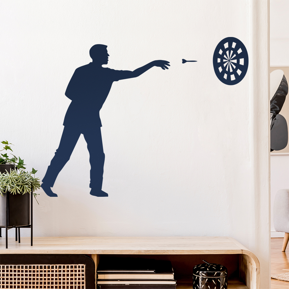Figurine De Joueur De Darts Bullseye Autocollant Mur - Picture 73 of 204