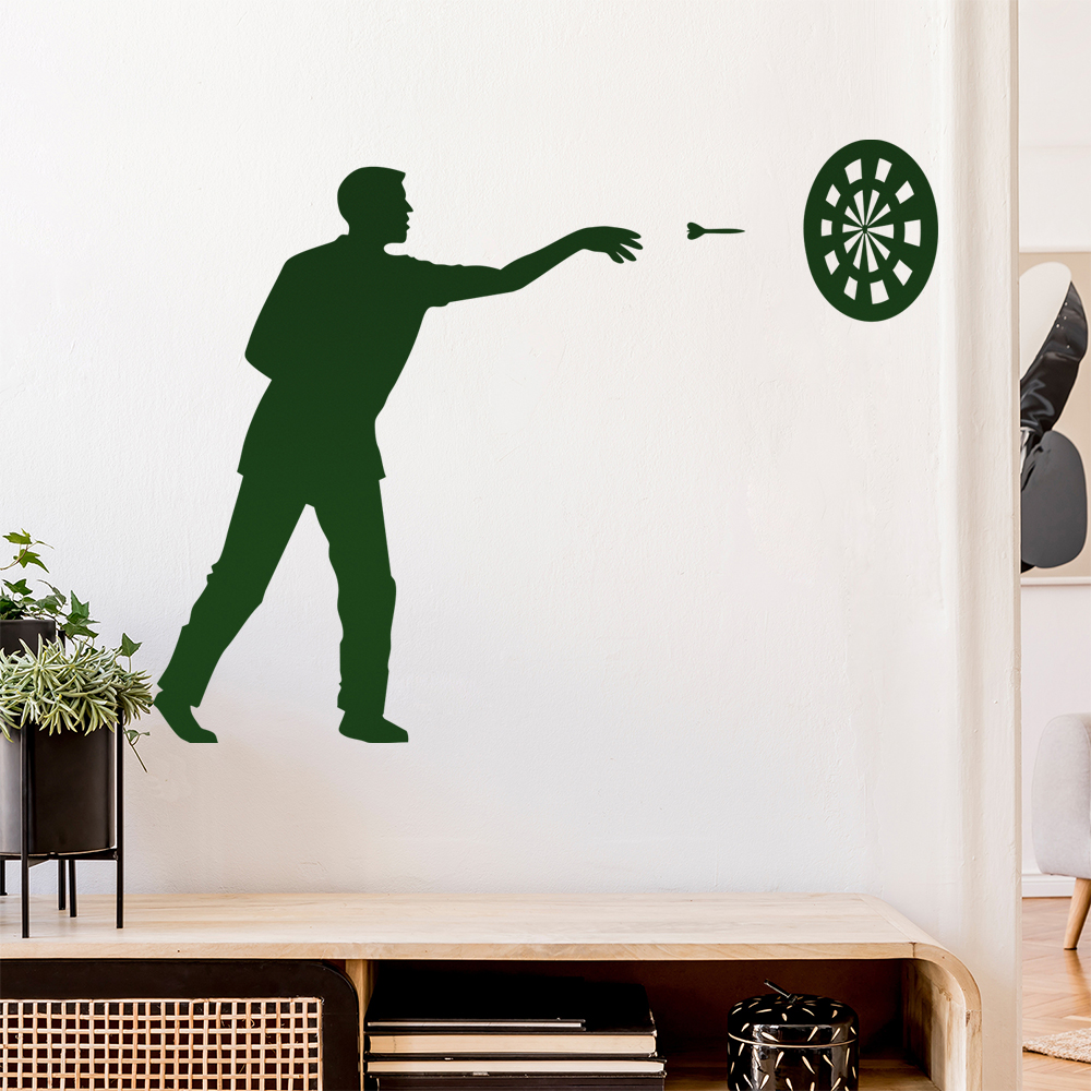 Figurine De Joueur De Darts Bullseye Autocollant Mur - Picture 103 of 204